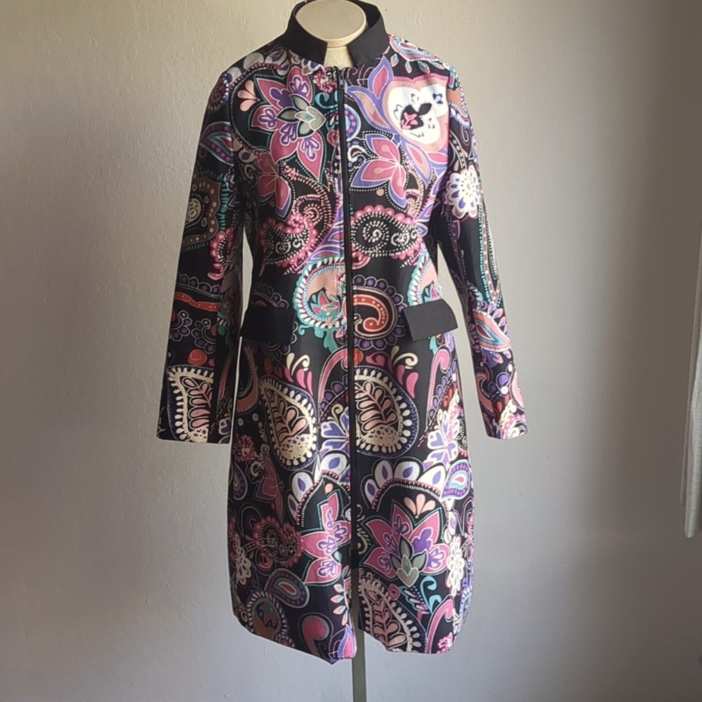 NL Paisley/Floral Print Coat Size 12